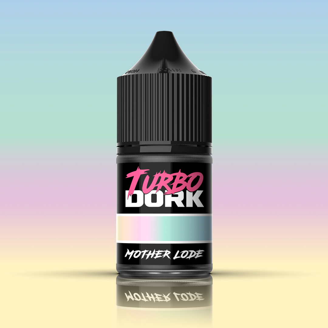 bottle of pastel rainbow mother of pearl nacre effect turboshift paint (Mother Lode) | Gopher Games