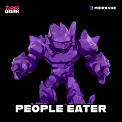 model painted with purple metallic paint (People Eater) | Gopher Games