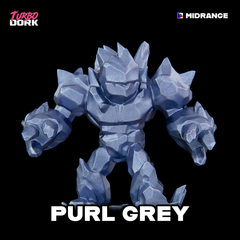 model painted with purplish blue metallic paint (Purl Grey) | Gopher Games
