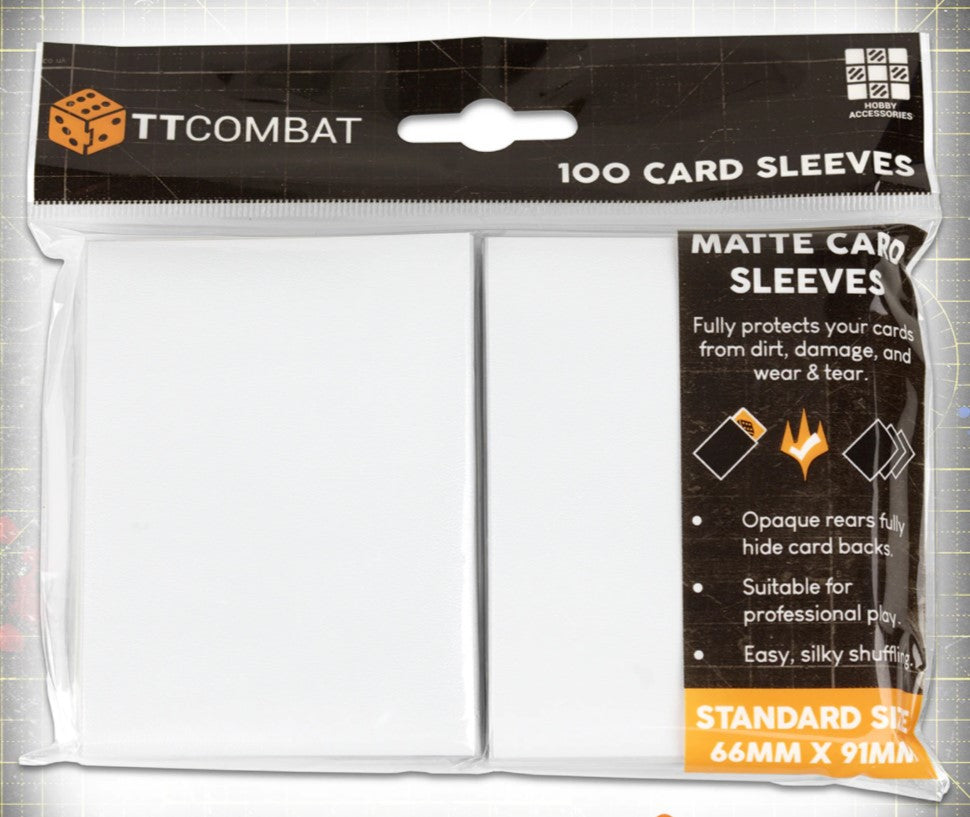 100 STANDARD CARD SLEEVES WHITE | Gopher Games