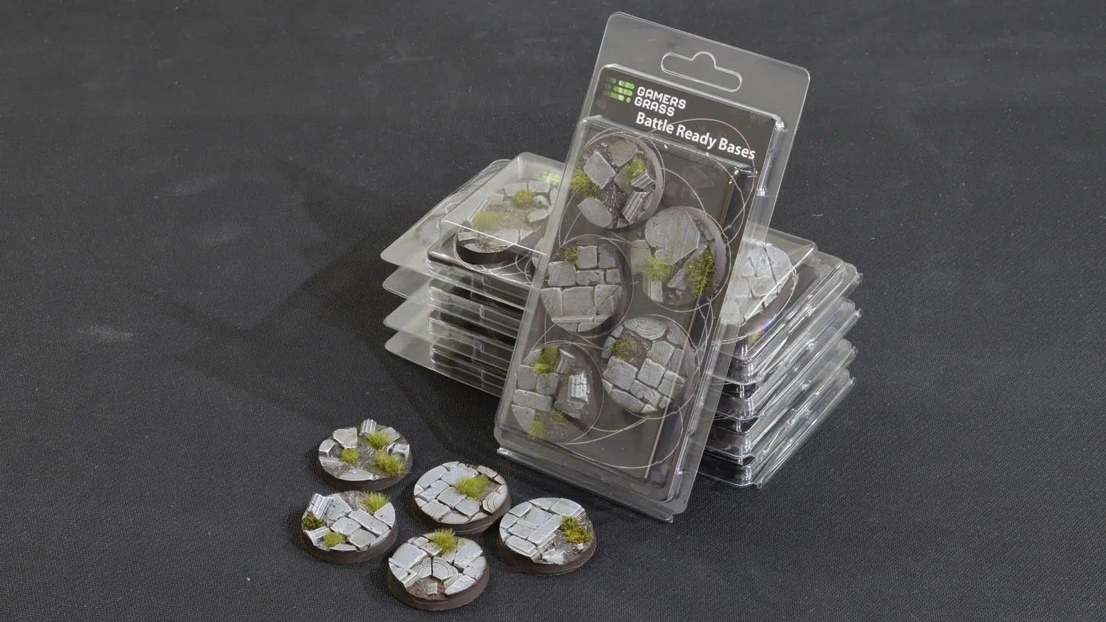 Gamers Grass Temple Bases 40mm x5 | Gopher Games