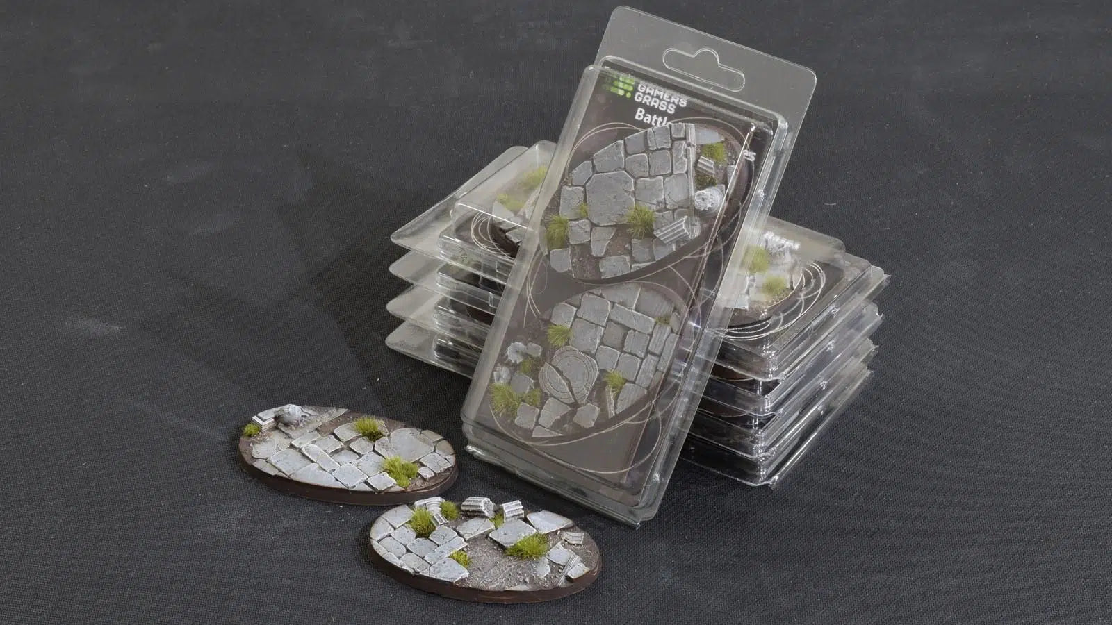 Gamers Grass Temple Bases Oval 90mm | Gopher Games