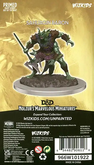 D&D Nolzur's Marvelous Miniatures: Sahuagin Baron | Gopher Games