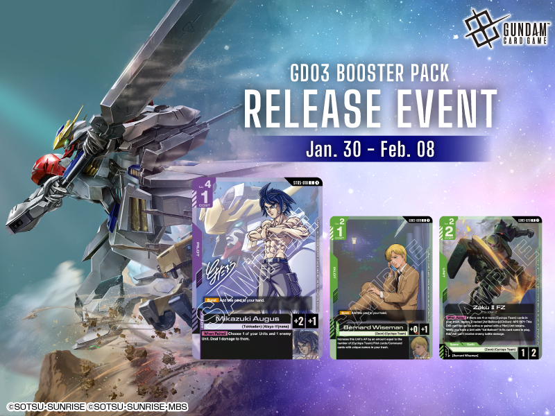 GUNDAM CARD GAME GD03 Release Event February 3rd at 7PM | Gopher Games