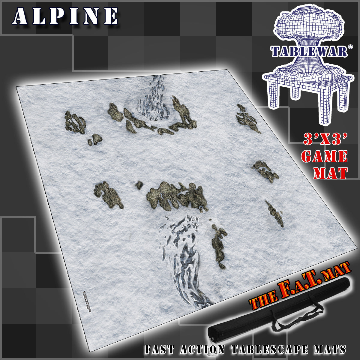 3x3 'Alpine' F.A.T. Mat Battle Gaming Mat | Gopher Games