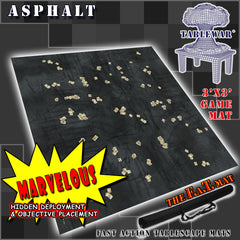 3x3 'Asphalt' F.A.T. Mat Battle Gaming Mat | Gopher Games