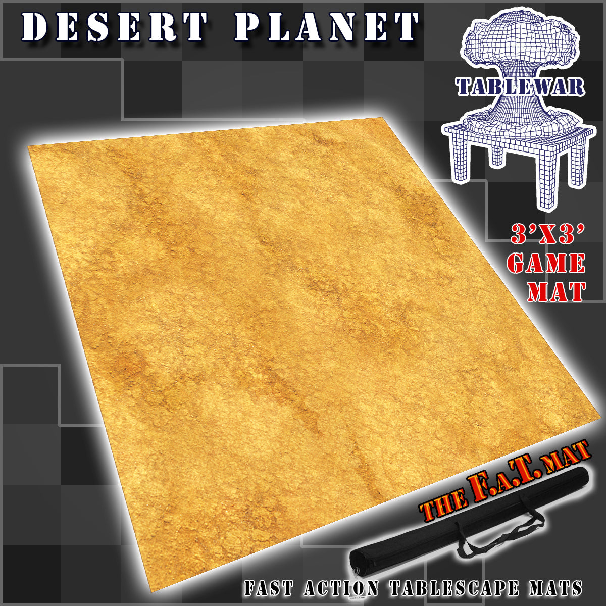 3x3 'Desert Planet' F.A.T. Mat Battle Gaming Mat | Gopher Games