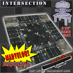 3x3 'Intersection' F.A.T. Mat Battle Gaming Mat | Gopher Games