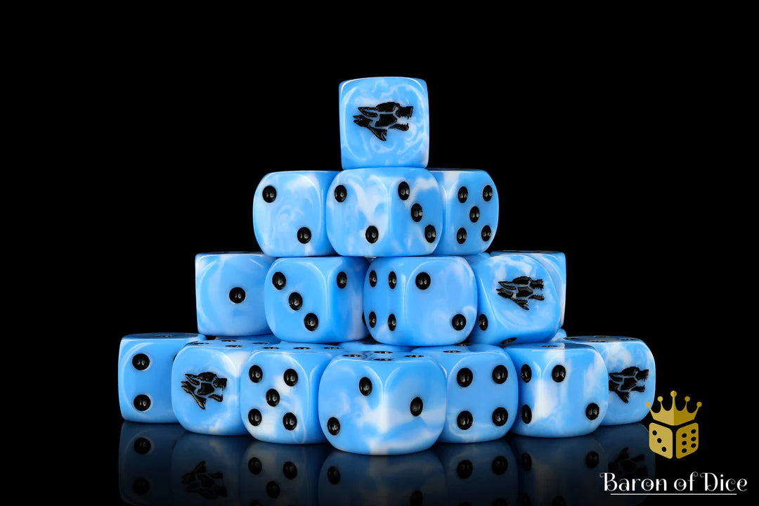 Frost Wolf, 25x 16MM Dice, round Corners | Gopher Games