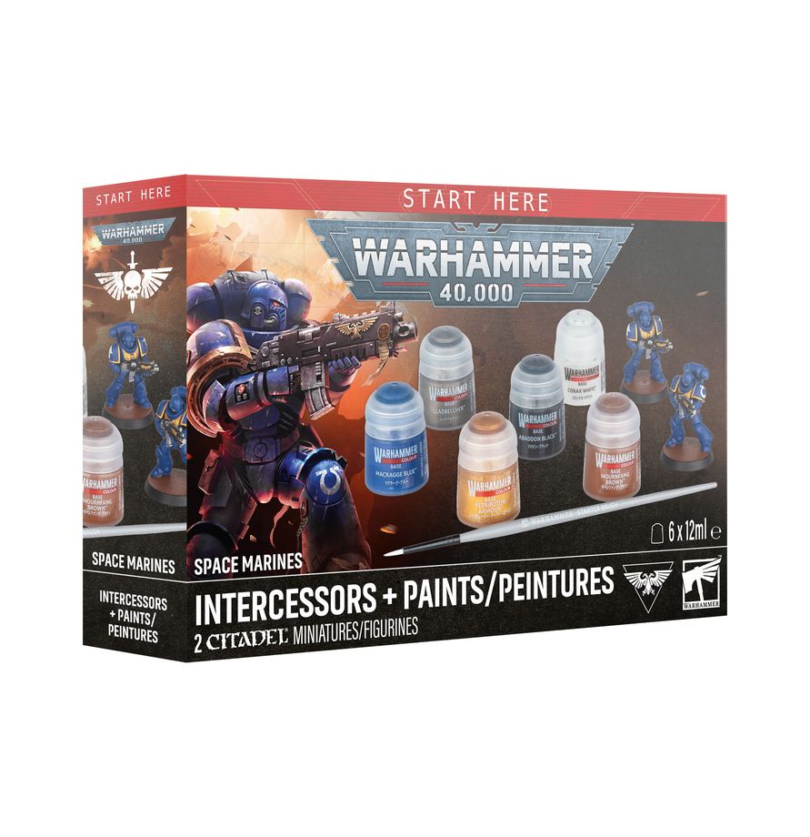 (Preorder 07/25) Space Marines: Intercessors + Paints | Gopher Games