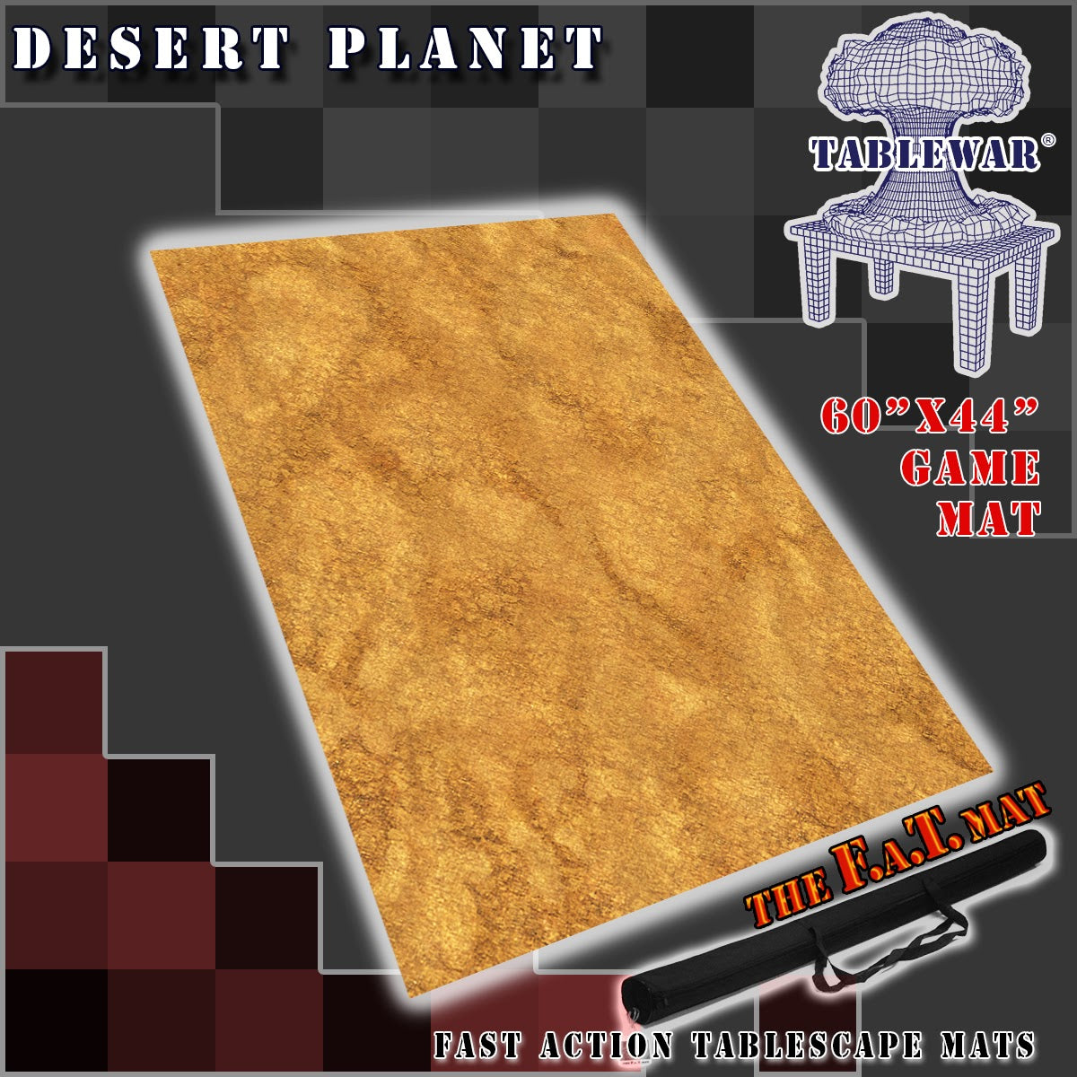 60x44" 'Desert Planet' F.A.T. Mat Battle Gaming Mat | Gopher Games