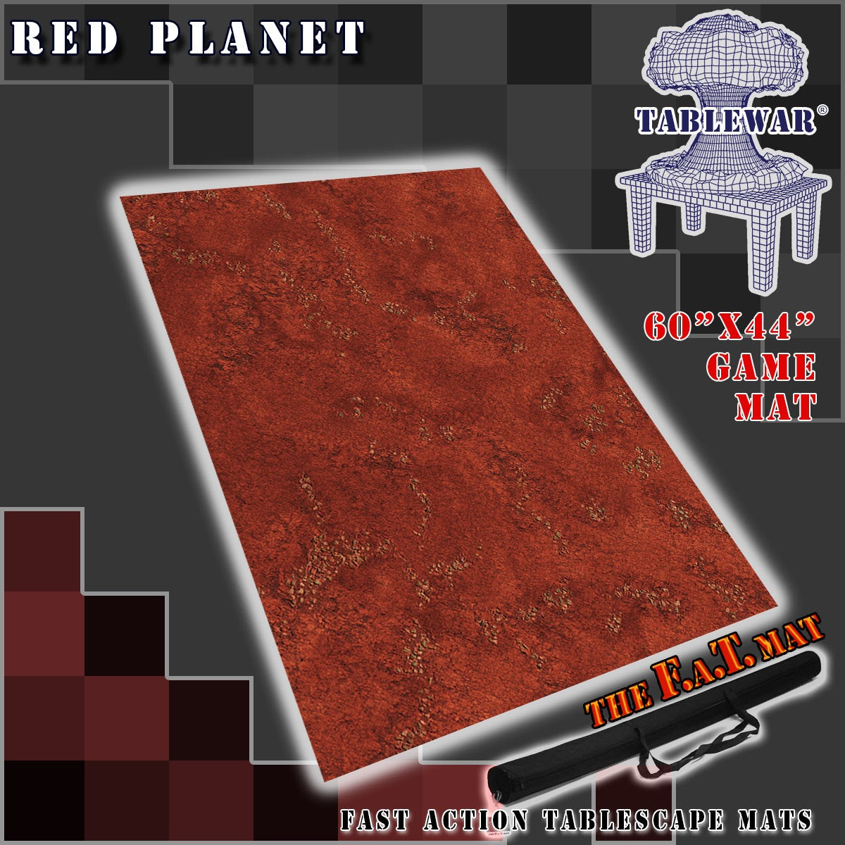 60x44" 'Red Planet' F.A.T. Mat Battle Gaming Mat | Gopher Games