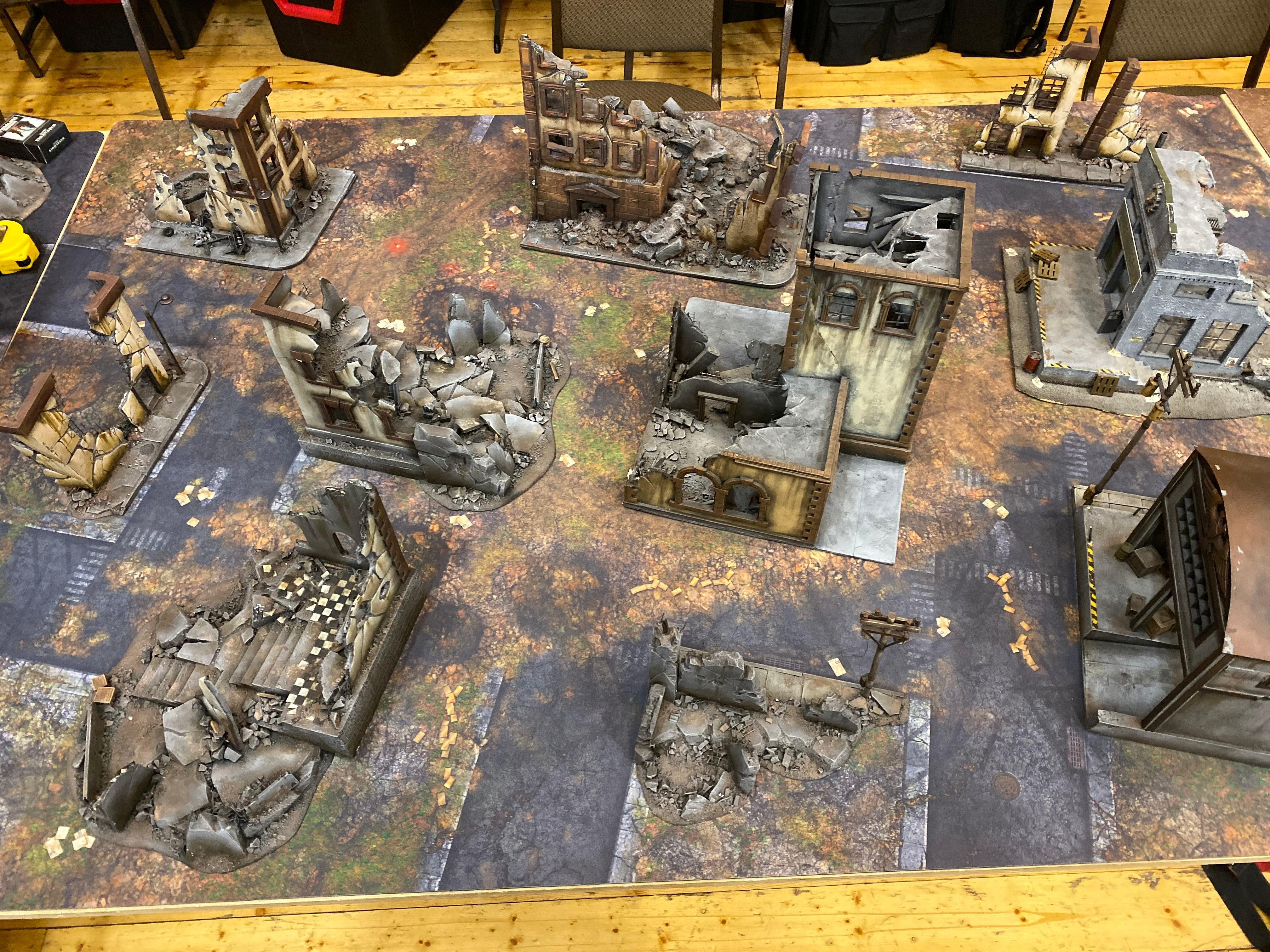 60x44" 'Ruined City' F.A.T. Mat Battle Gaming Mat | Gopher Games