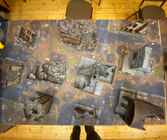 60x44" 'Ruined City' F.A.T. Mat Battle Gaming Mat | Gopher Games