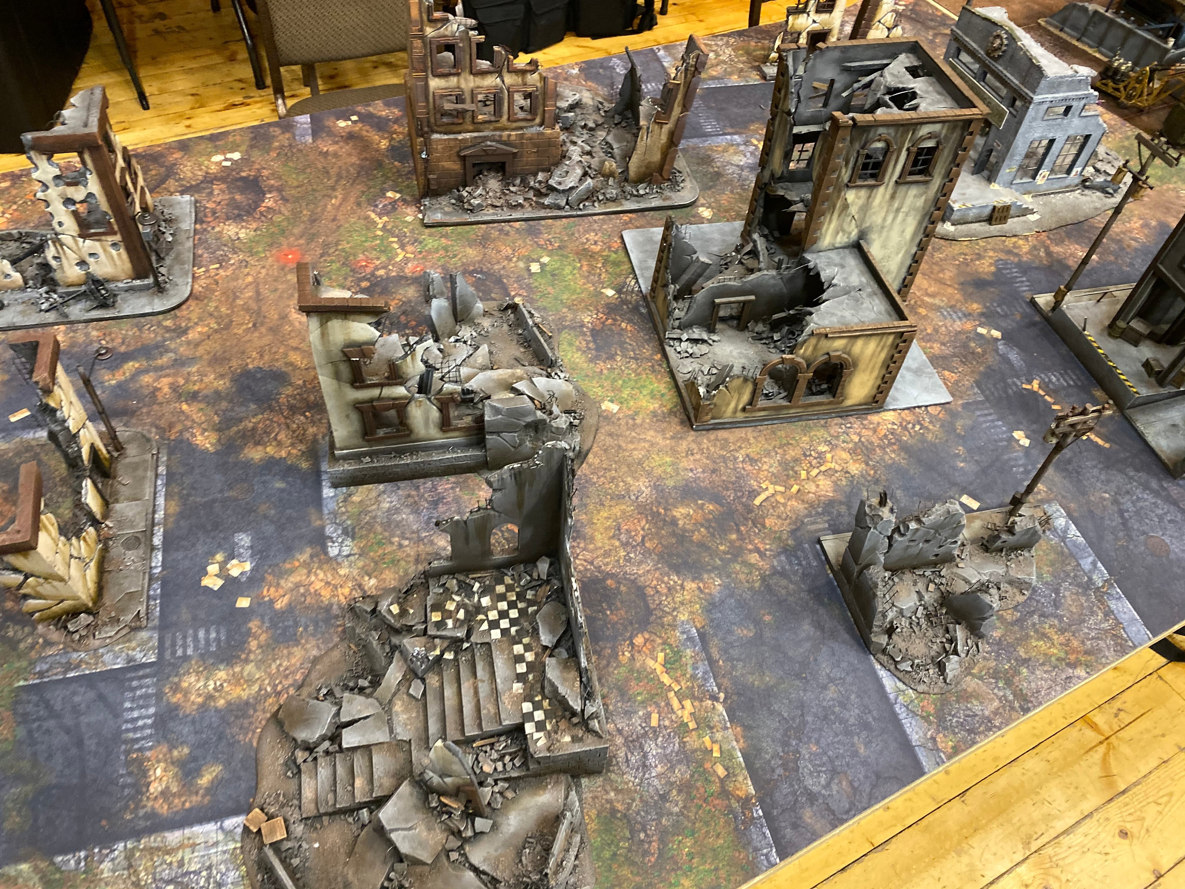 60x44" 'Ruined City' F.A.T. Mat Battle Gaming Mat | Gopher Games