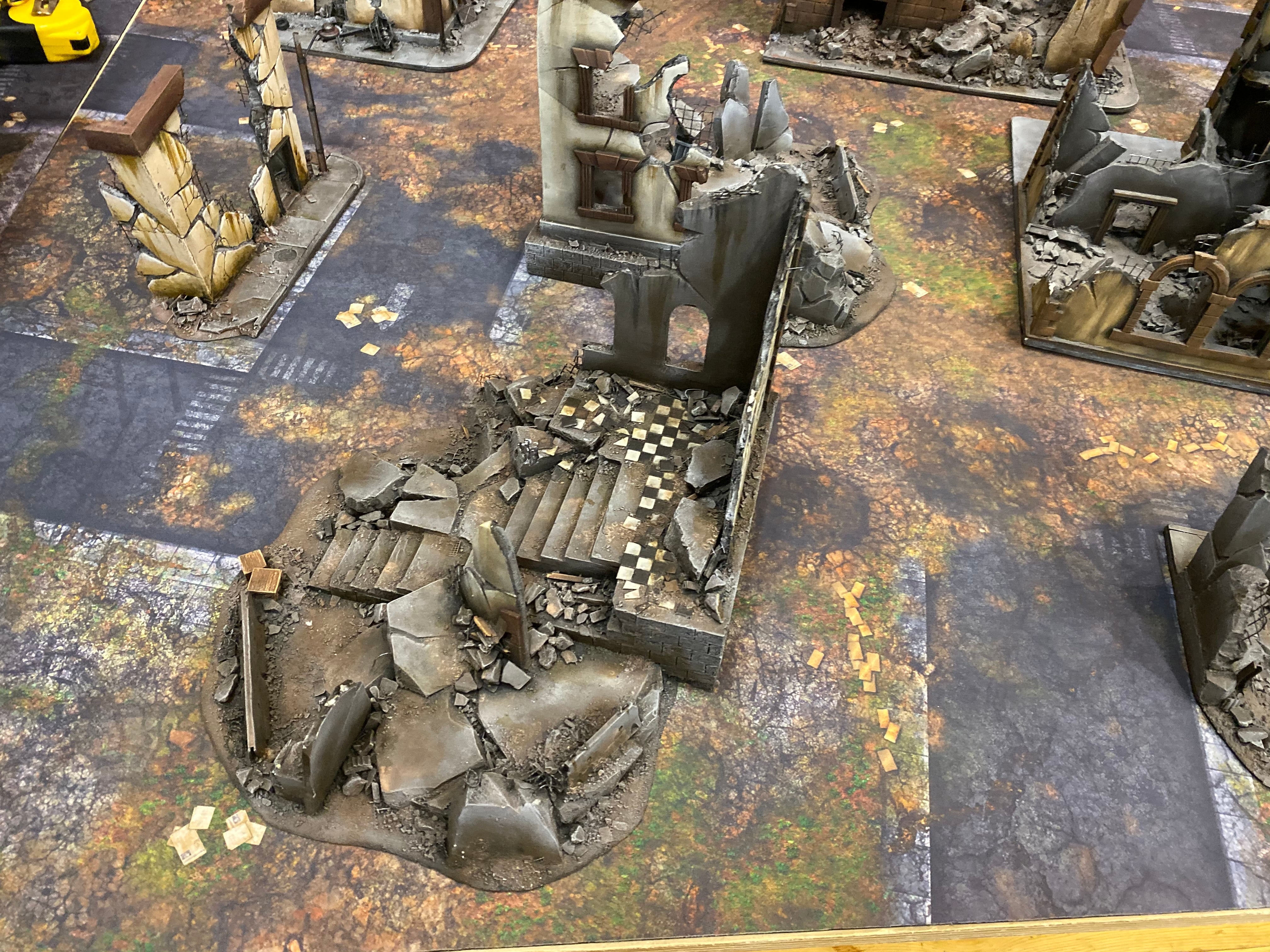 60x44" 'Ruined City' F.A.T. Mat Battle Gaming Mat | Gopher Games