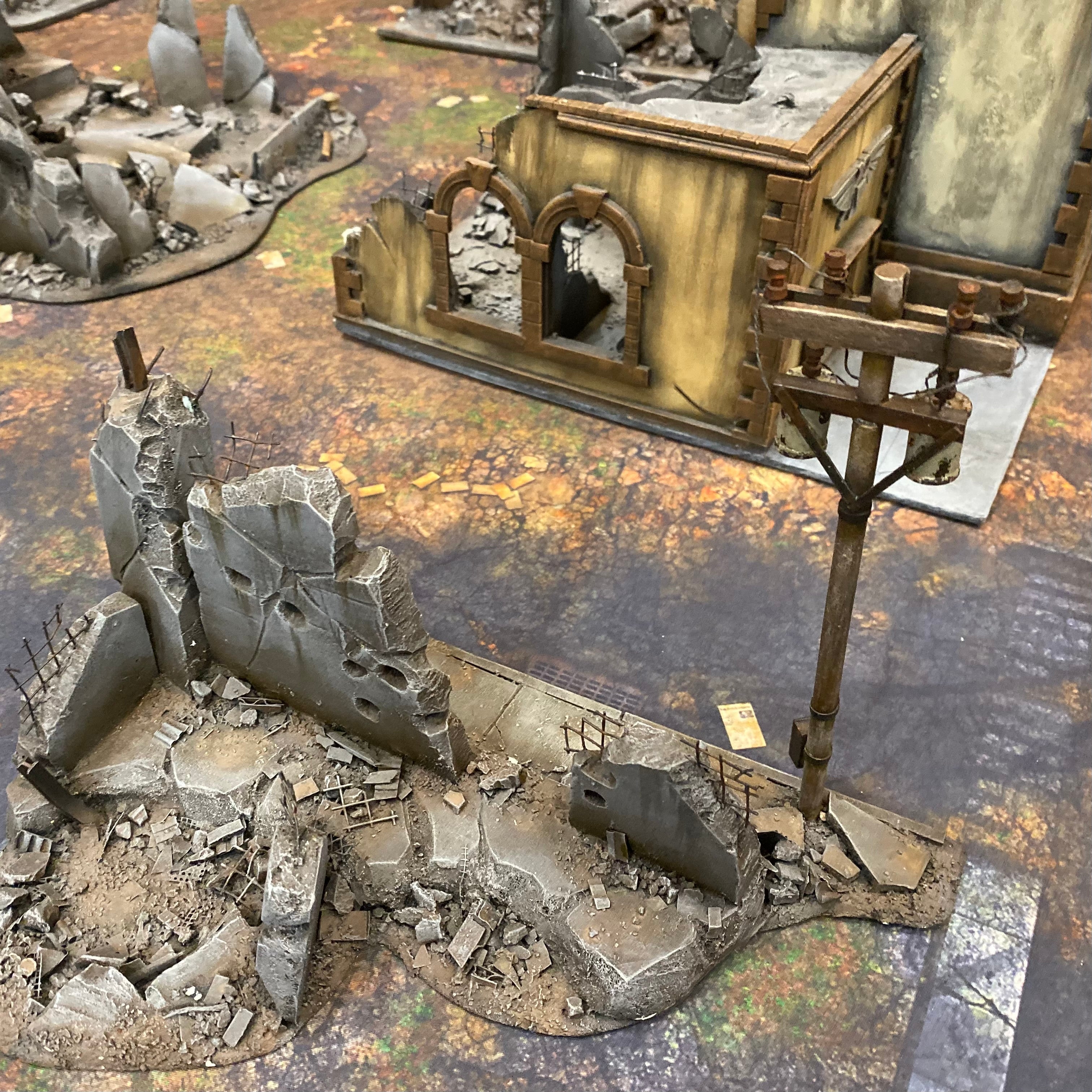60x44" 'Ruined City' F.A.T. Mat Battle Gaming Mat | Gopher Games