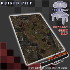 60x44" 'Ruined City' F.A.T. Mat Battle Gaming Mat | Gopher Games