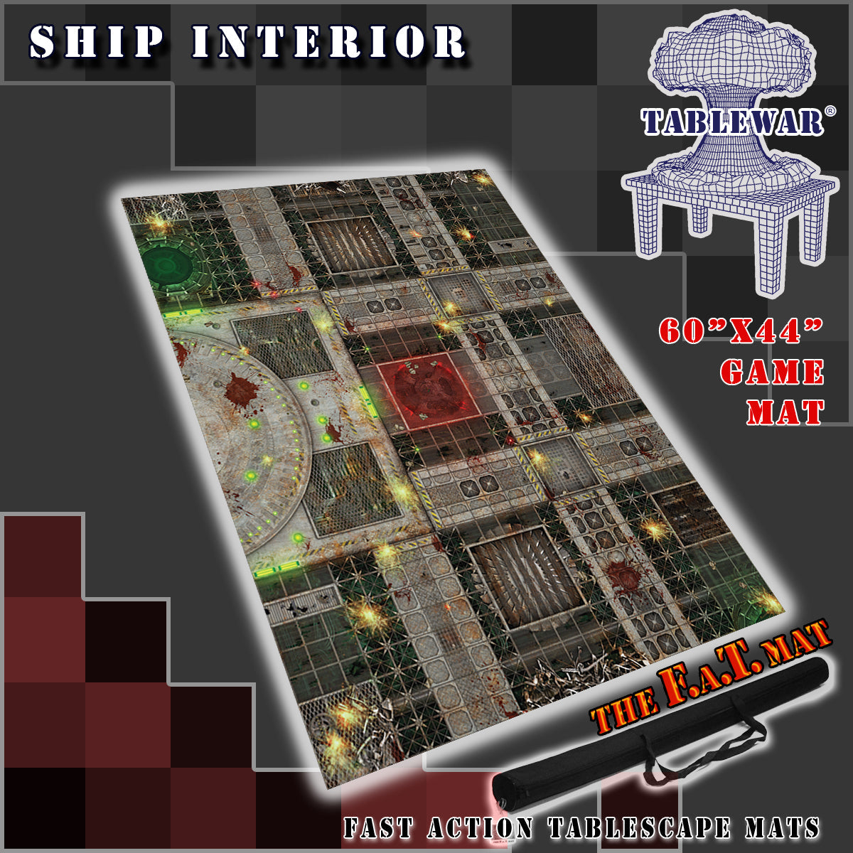 60x44" 'Ship Interior' F.A.T. Mat Battle Gaming Mat | Gopher Games