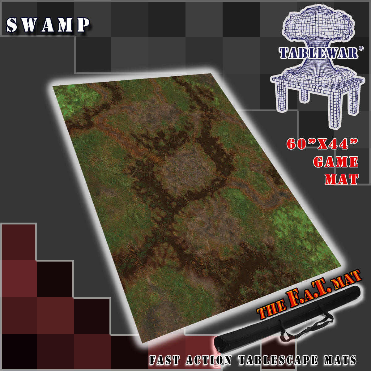 60x44" 'Swamp' F.A.T. Mat Battle Gaming Mat | Gopher Games