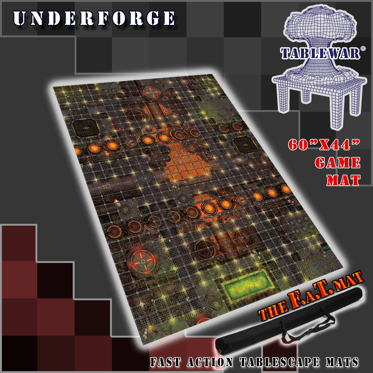 60x44" 'Underforge' F.A.T. Mat Battle Gaming Mat | Gopher Games