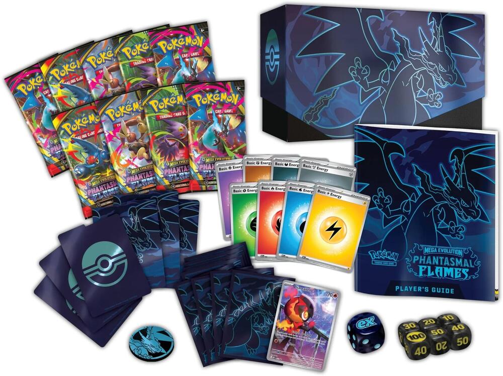 (Preorder 11/14, Limit 1 per customer) Phantasmal Flames Elite Trainer Box - ME02: Phantasmal Flames (PFL) [LIMIT 1 PER CUSTOMER] | Gopher Games