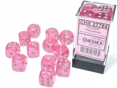 D6 -- 16MM Borealis Pink/silver | Gopher Games