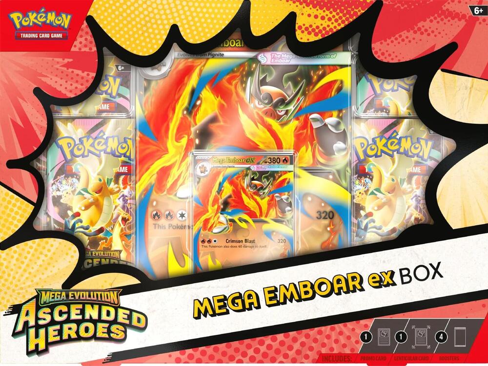 POKEMON TCG: Ascended Heroes Mega Emboar ex Box | Gopher Games