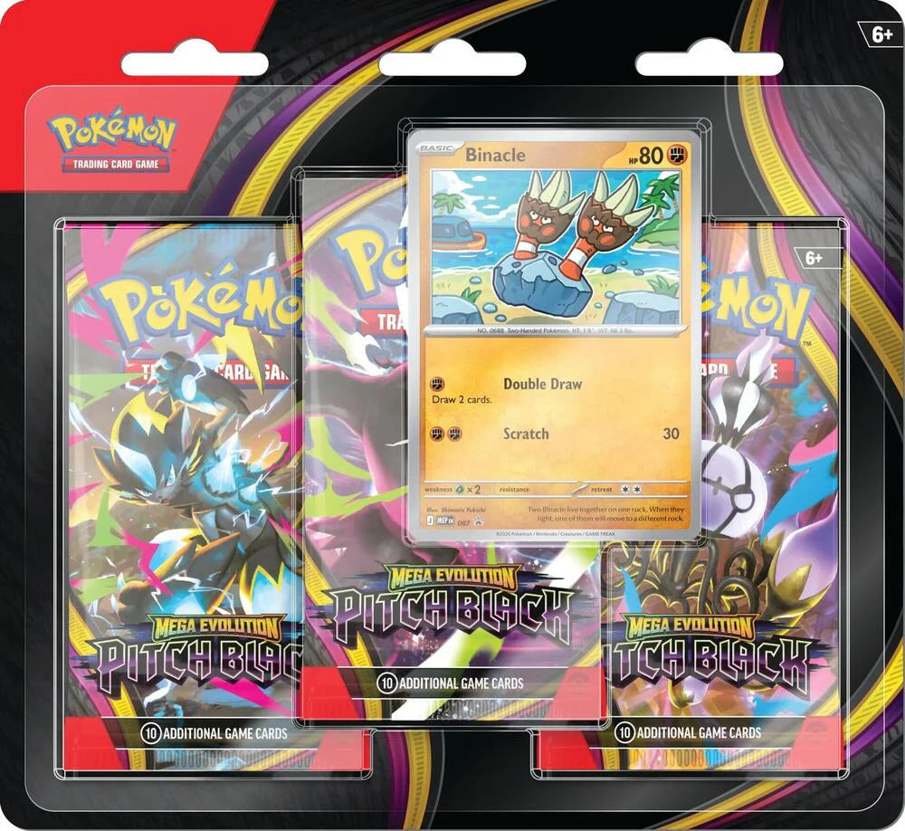 Pokemon Mega Evolution 5 Pitch Black 3-Pack Blister [LIMIT 1 PER CUSTOMER] | Gopher Games