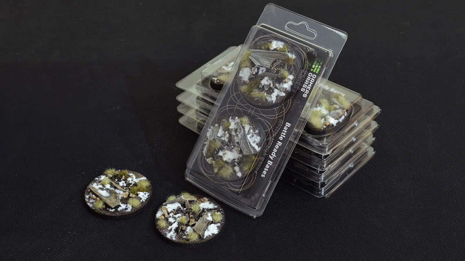 Gamers Grass Winter Bases Round 60mm x2 | Gopher Games