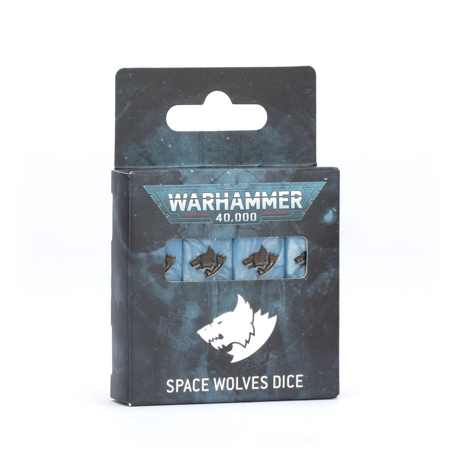 (preorder releases 7/12) WARHAMMER 40000 SPACE WOLVES DICE | Gopher Games