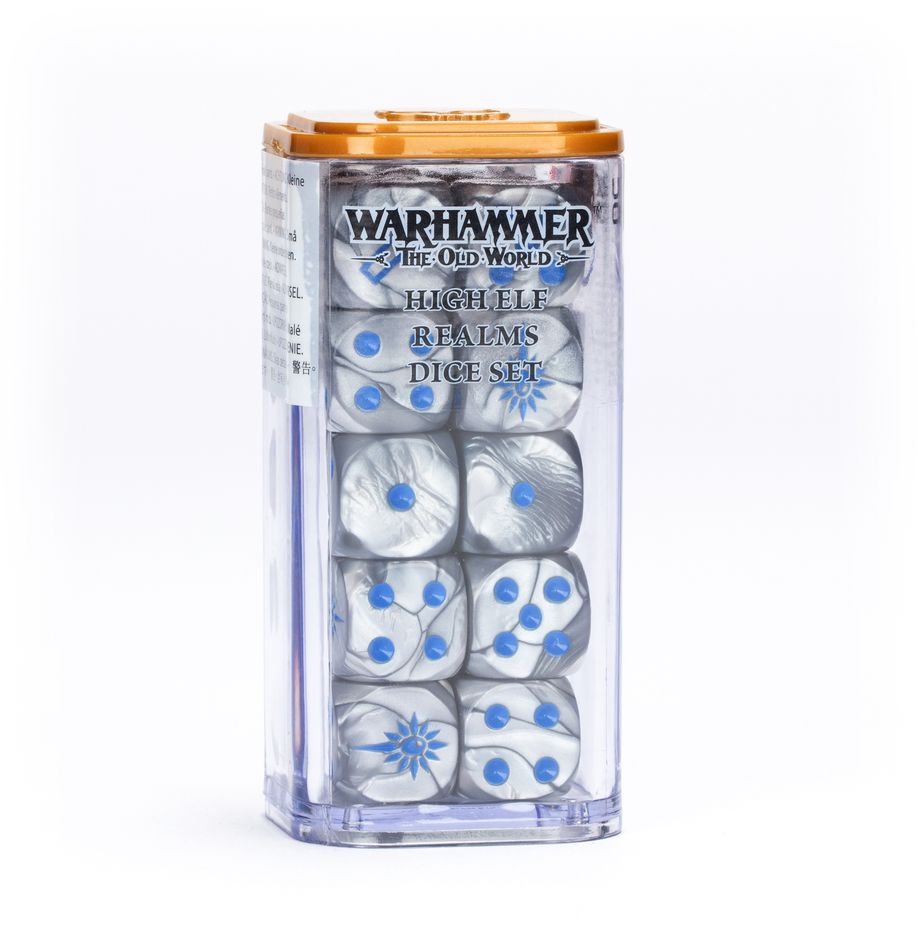 (preorder) WARHAMMER THE OLD WORLD HIGH ELF REALMS DICE SET | Gopher Games