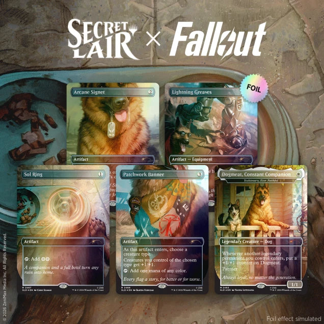 (Pre-Order) MAGIC THE GATHERING: SLD SECRET LAIR DROP: Secret Lair x Fallout®: Greet the Dog Foil Edition | Gopher Games