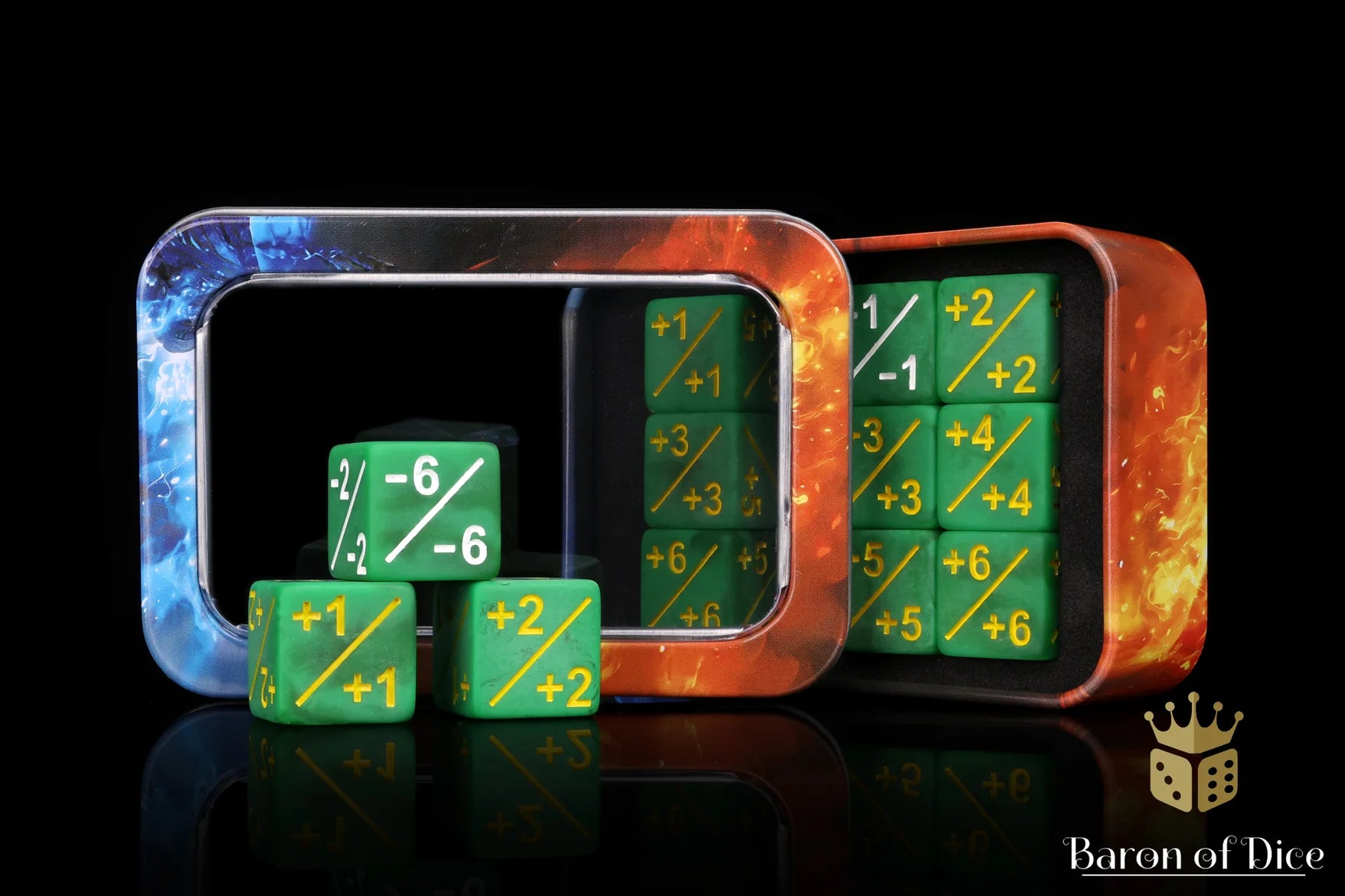+1/ -1 Counters - Matte Green - Set of 10 | Gopher Games