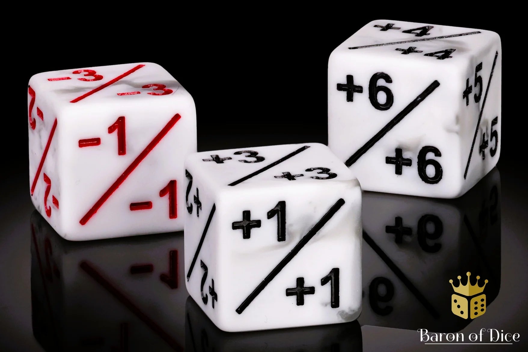 +1/ -1 Counters - Matte White - Set of 10 | Gopher Games