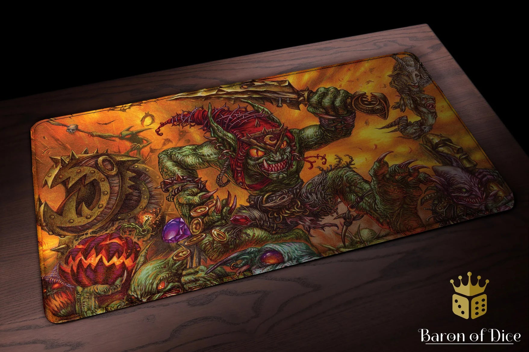 Premium Oversized Playmat | Ron Spencer Series | Goblins Galore | Gopher Games
