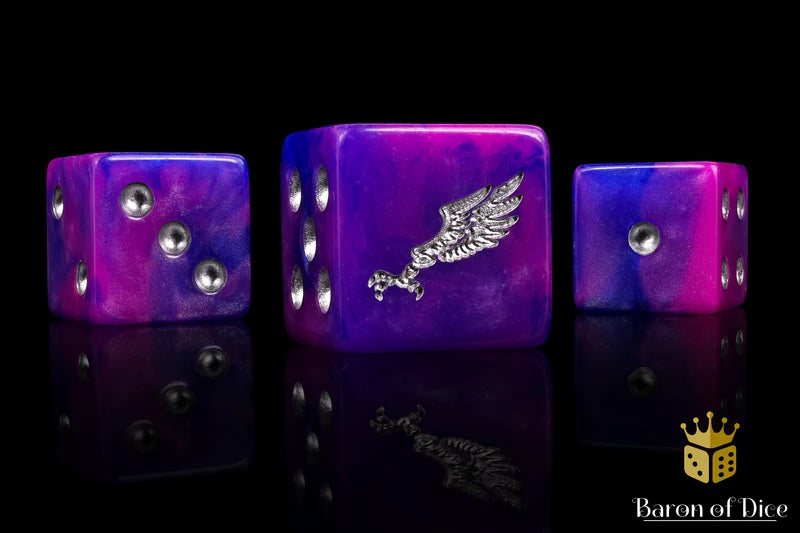 Children Of Profligacy Dice - Silver Inlay (square corner) | Gopher Games