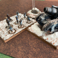 3x3' Double-Sided 'Cracked Earth + Snow' F.A.T. Mat Battle Gaming Mat | Gopher Games