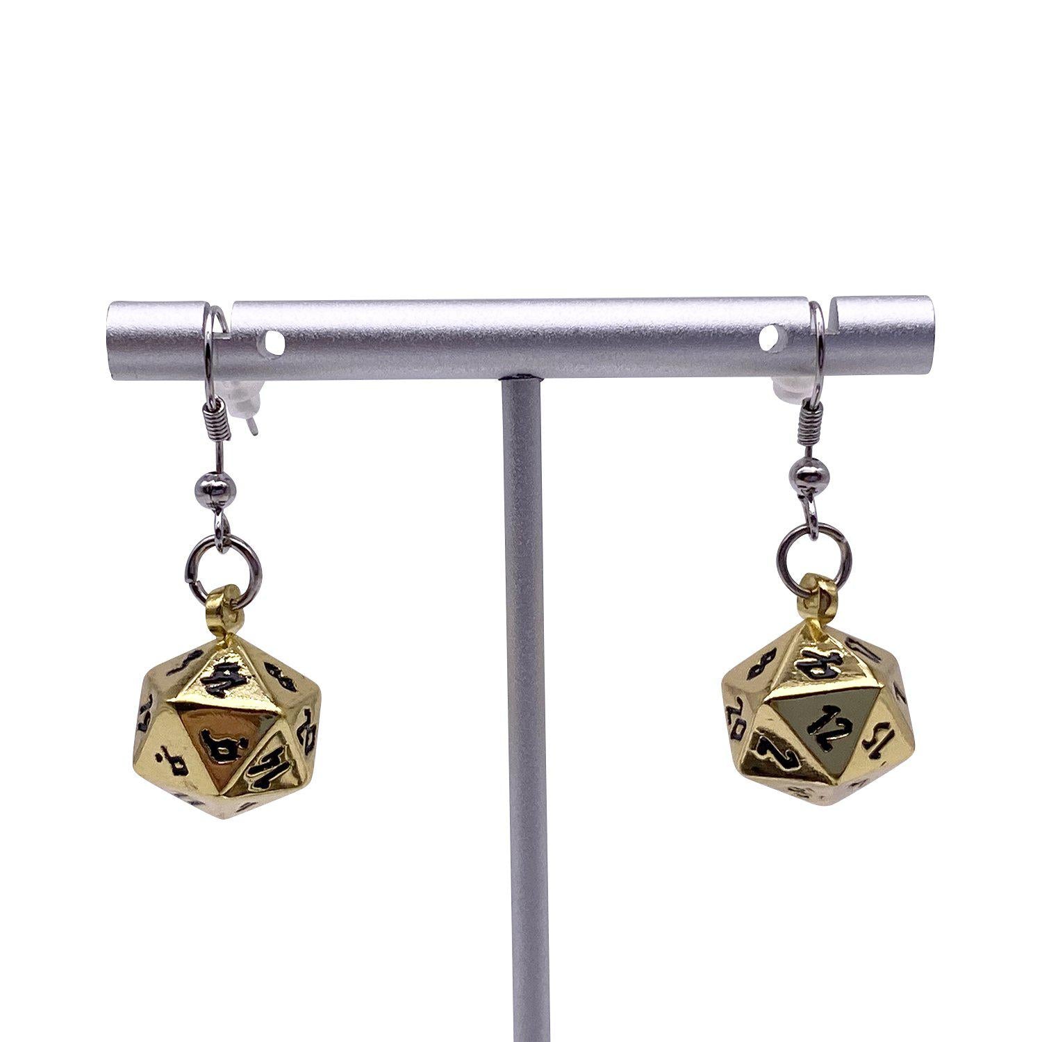 DEAD MAN'S GOLD - IOUN STONE D20 DICE EARRINGS BY NORSE FOUNDRY | Gopher Games