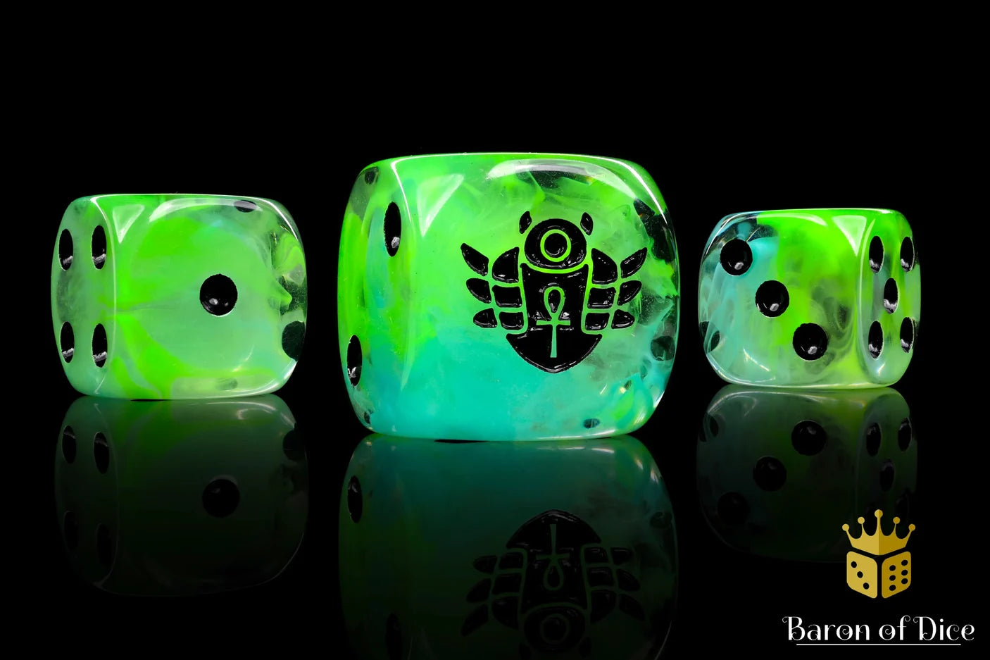 Day of the Dead Dice - Scarab (25, Round Corner) | Gopher Games
