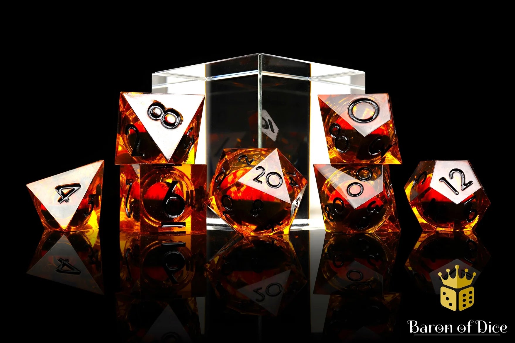 Evil Eye Liquid Core RPG Dice Set - 7 Pieces | Gopher Games