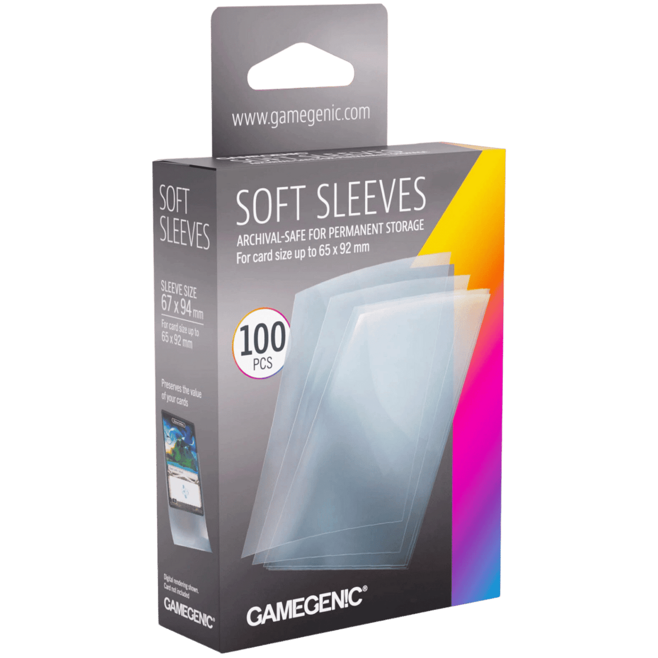 Gamegenic Sleeves: Clear Soft Sleeves (100ct Box) | Gopher Games