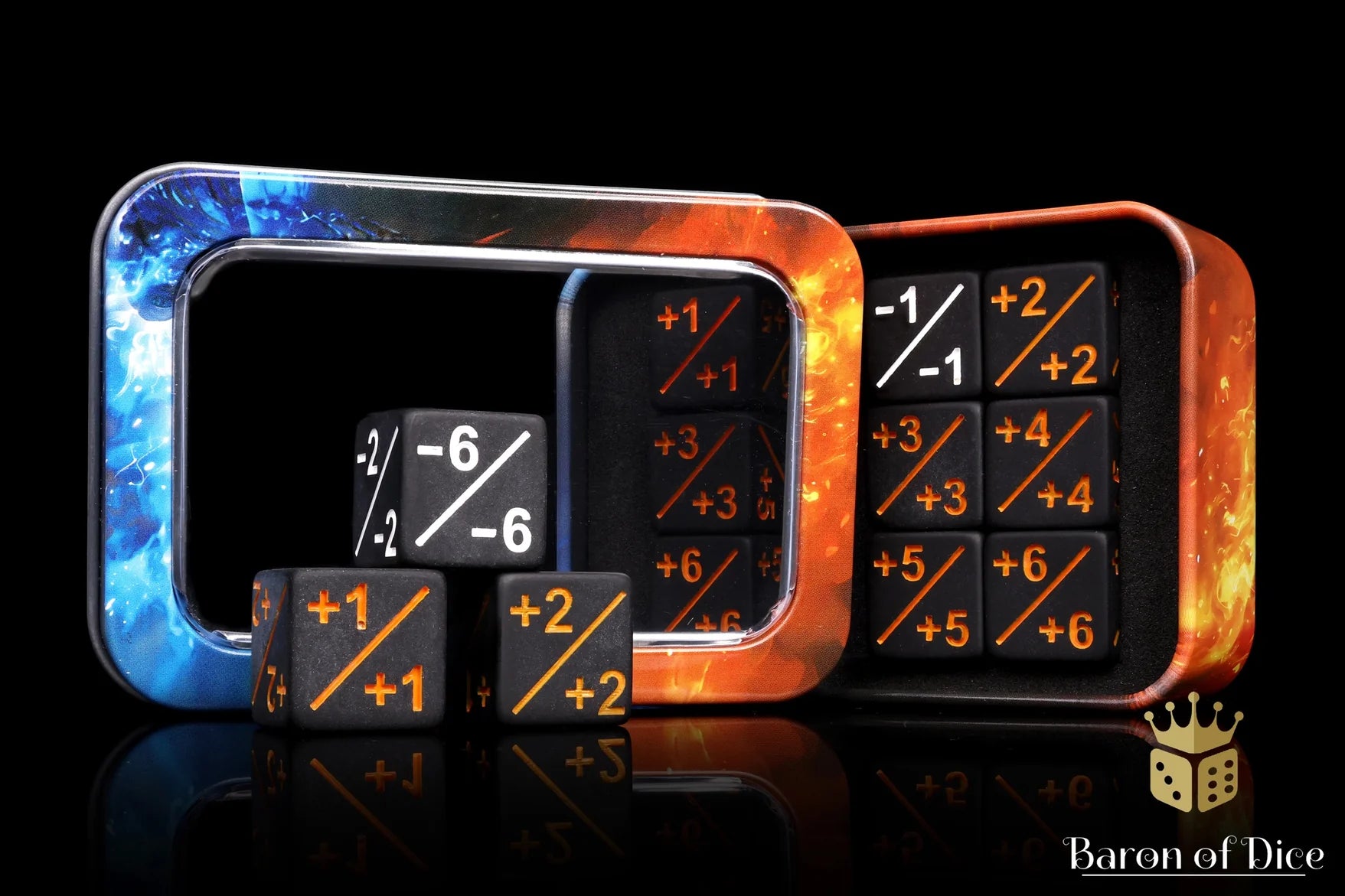 +1/ -1 Counters - Matte Black - Set of 10 | Gopher Games