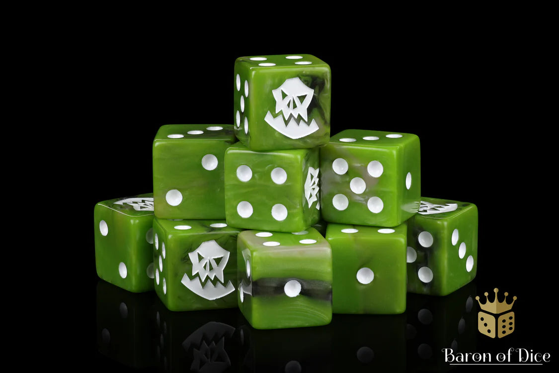 Orc, White, 25x 16MM Dice,  Corners | Gopher Games
