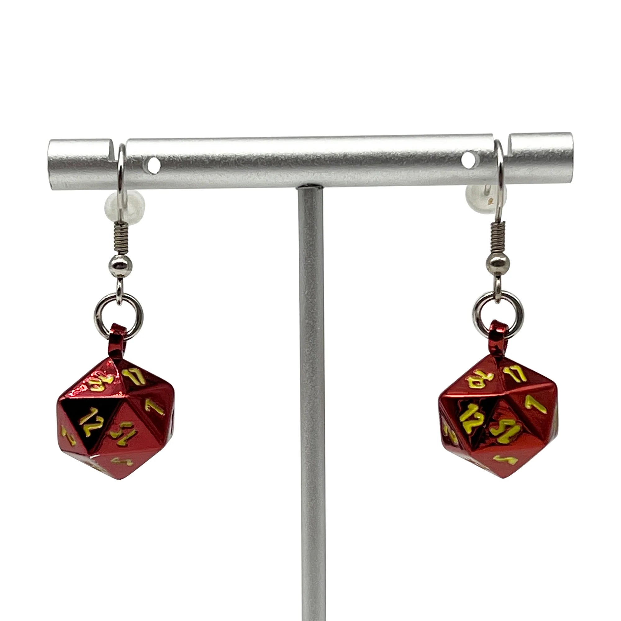FIREBALL - IOUN STONE D20 DICE EARRINGS BY NORSE FOUNDRY | Gopher Games