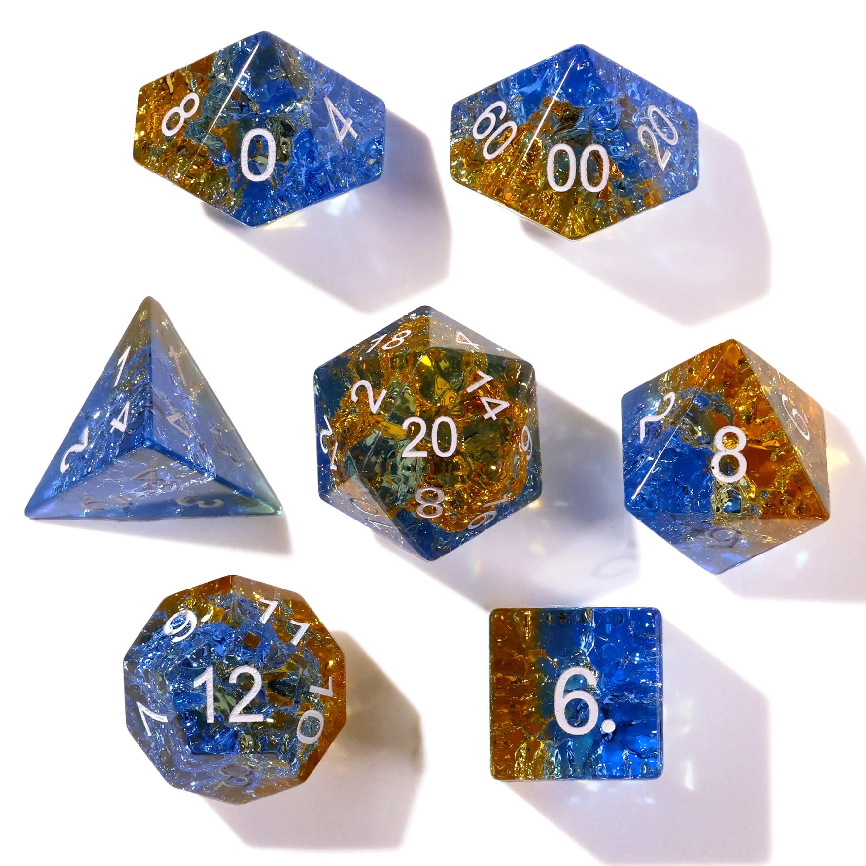 Liuli Glass RPG Dice Set - 7 Pieces | Gopher Games