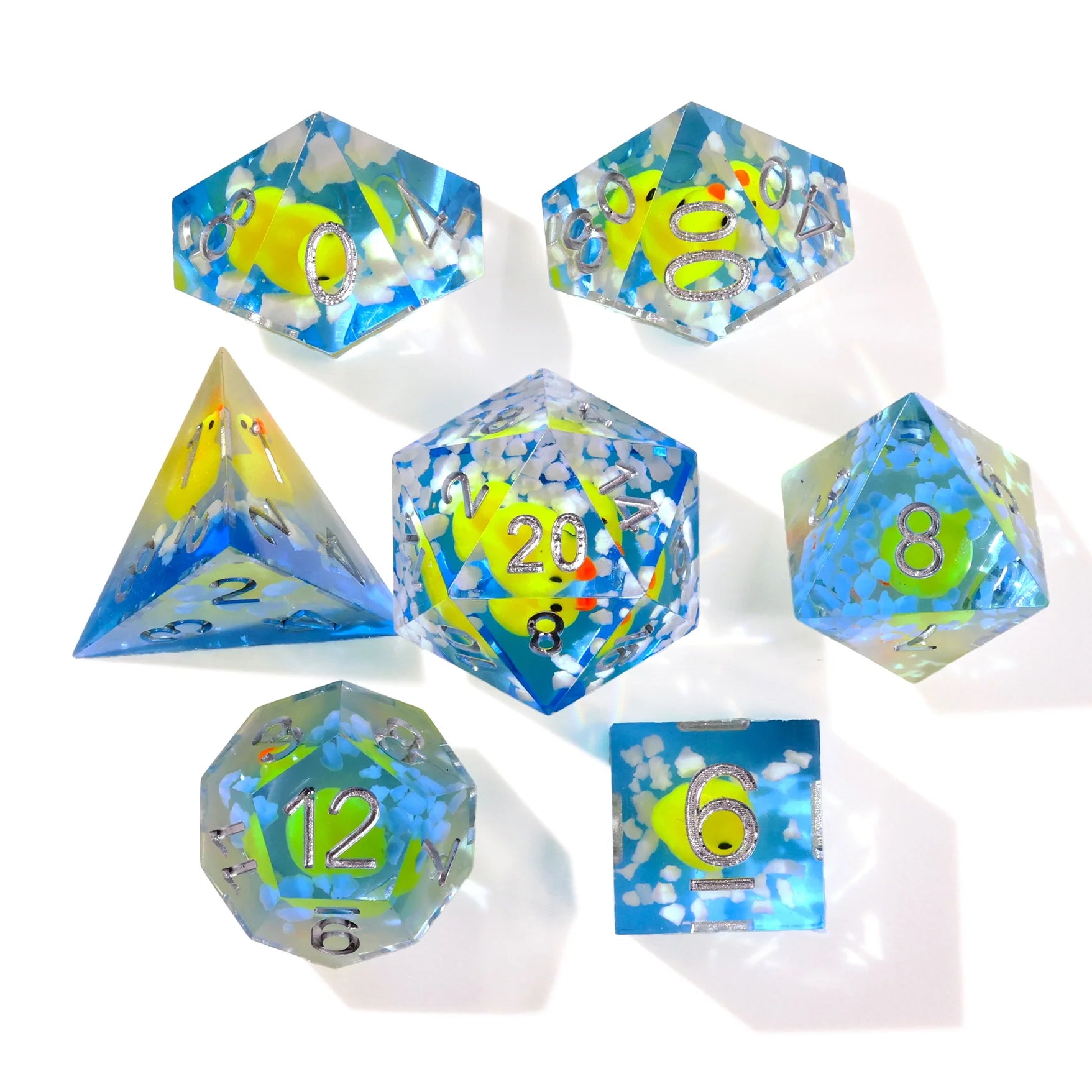 Rubber Duck Sharp Corner RPG Dice Set - 7 Pieces | Gopher Games
