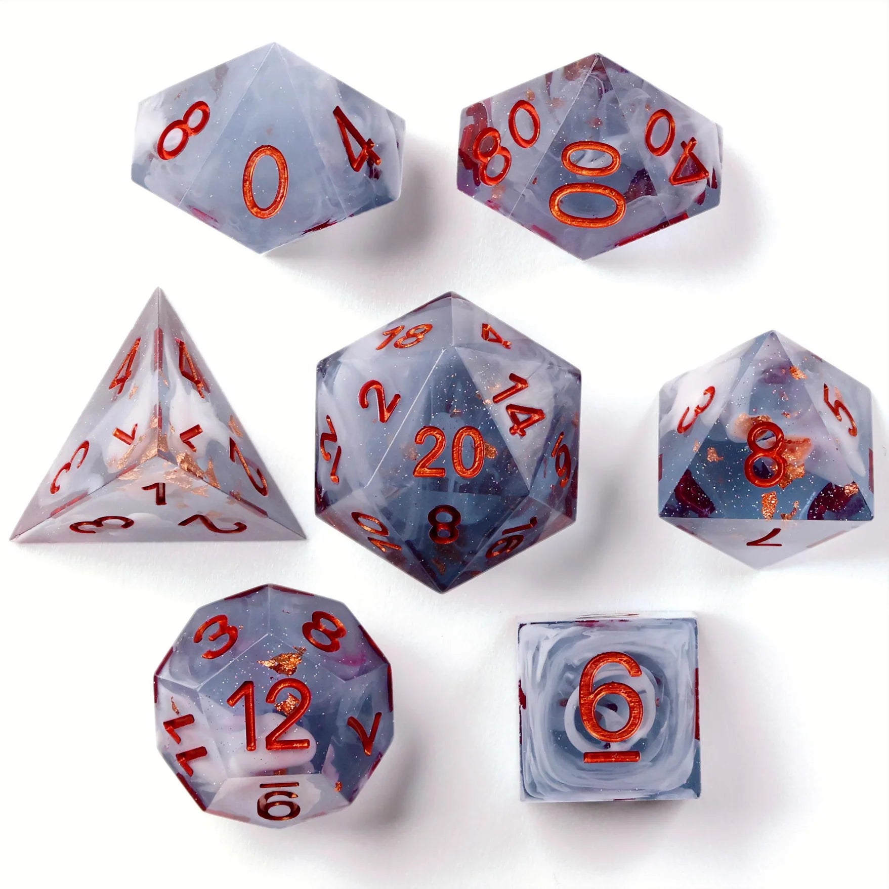 Gloomy Dockyard Sharp Edge RPG Dice - 7 Pieces | Gopher Games