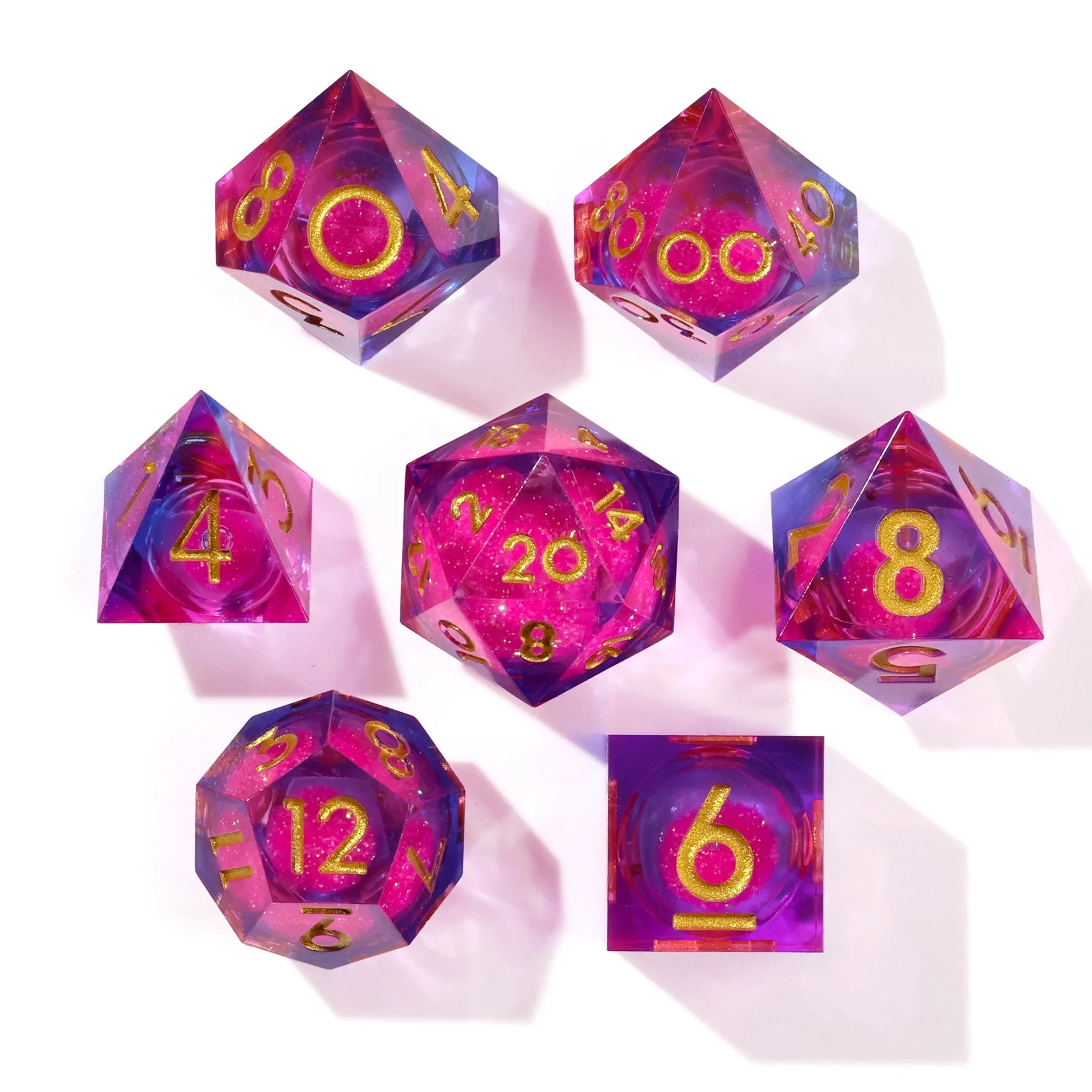 Dance Party Liquid Core RPG Dice Set - 7 Pieces | Gopher Games