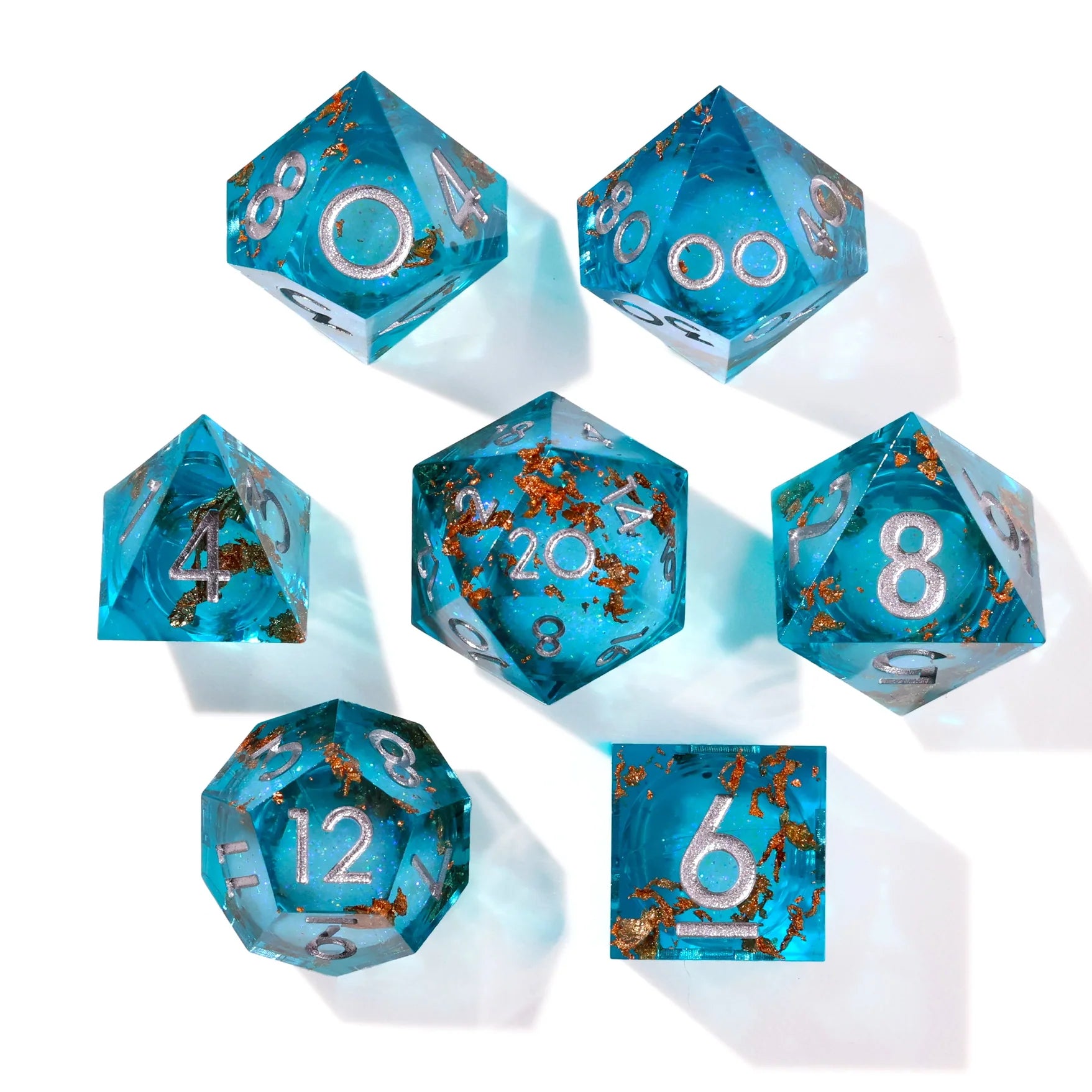 Sunken Treasure Liquid Core RPG Dice Set - 7 Pieces | Gopher Games